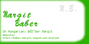 margit baber business card